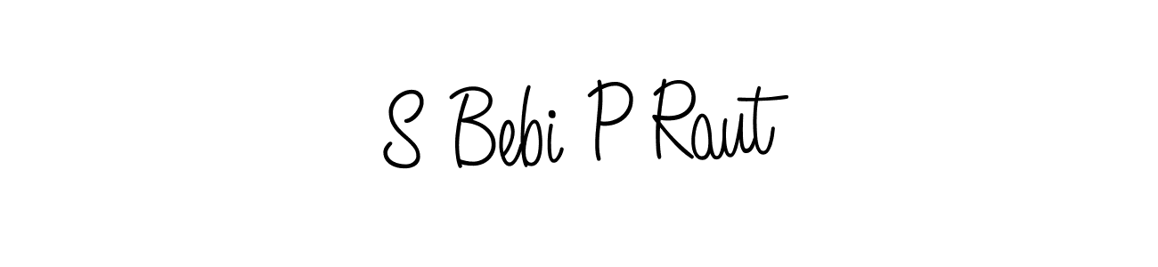 The best way (Angelique-Rose-font-FFP) to make a short signature is to pick only two or three words in your name. The name S Bebi P Raut include a total of six letters. For converting this name. S Bebi P Raut signature style 5 images and pictures png