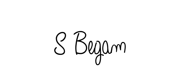 Make a beautiful signature design for name S Begam. With this signature (Angelique-Rose-font-FFP) style, you can create a handwritten signature for free. S Begam signature style 5 images and pictures png