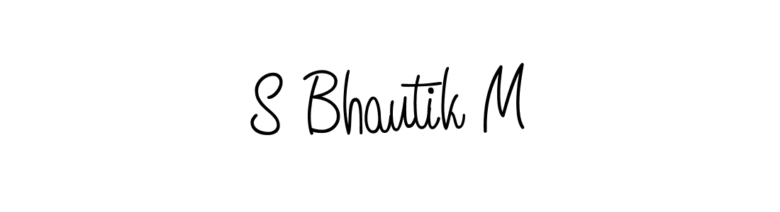 Make a beautiful signature design for name S Bhautik M. With this signature (Angelique-Rose-font-FFP) style, you can create a handwritten signature for free. S Bhautik M signature style 5 images and pictures png