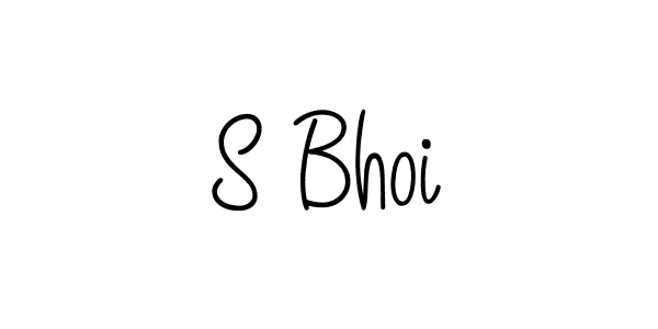 Make a beautiful signature design for name S Bhoi. With this signature (Angelique-Rose-font-FFP) style, you can create a handwritten signature for free. S Bhoi signature style 5 images and pictures png