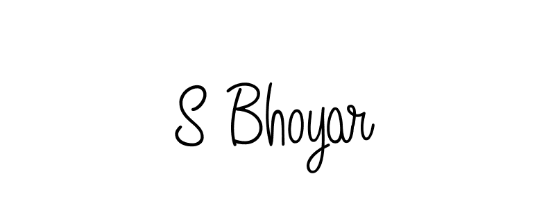 How to make S Bhoyar name signature. Use Angelique-Rose-font-FFP style for creating short signs online. This is the latest handwritten sign. S Bhoyar signature style 5 images and pictures png