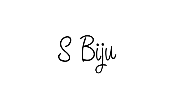 if you are searching for the best signature style for your name S Biju. so please give up your signature search. here we have designed multiple signature styles  using Angelique-Rose-font-FFP. S Biju signature style 5 images and pictures png