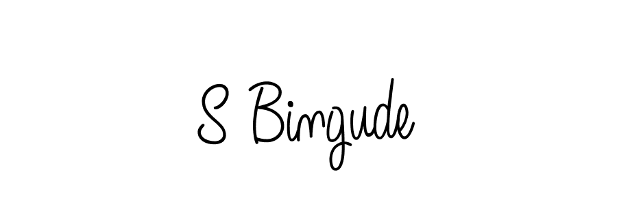 Make a beautiful signature design for name S Bingude. With this signature (Angelique-Rose-font-FFP) style, you can create a handwritten signature for free. S Bingude signature style 5 images and pictures png