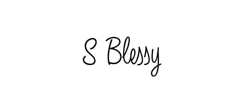 This is the best signature style for the S Blessy name. Also you like these signature font (Angelique-Rose-font-FFP). Mix name signature. S Blessy signature style 5 images and pictures png