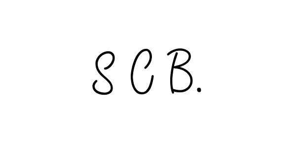 How to make S C B. name signature. Use Angelique-Rose-font-FFP style for creating short signs online. This is the latest handwritten sign. S C B. signature style 5 images and pictures png