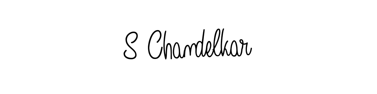 Use a signature maker to create a handwritten signature online. With this signature software, you can design (Angelique-Rose-font-FFP) your own signature for name S Chandelkar. S Chandelkar signature style 5 images and pictures png