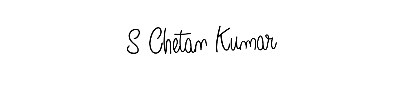 How to make S Chetan Kumar name signature. Use Angelique-Rose-font-FFP style for creating short signs online. This is the latest handwritten sign. S Chetan Kumar signature style 5 images and pictures png