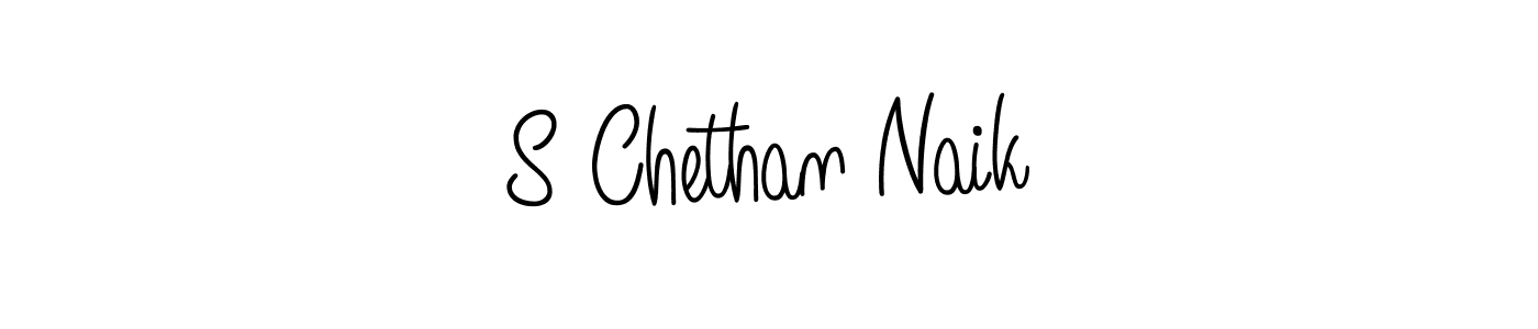 How to make S Chethan Naik name signature. Use Angelique-Rose-font-FFP style for creating short signs online. This is the latest handwritten sign. S Chethan Naik signature style 5 images and pictures png