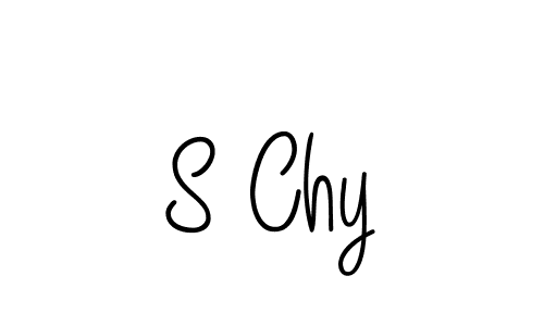 Use a signature maker to create a handwritten signature online. With this signature software, you can design (Angelique-Rose-font-FFP) your own signature for name S Chy. S Chy signature style 5 images and pictures png