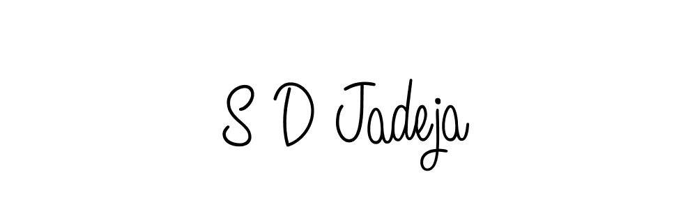 Use a signature maker to create a handwritten signature online. With this signature software, you can design (Angelique-Rose-font-FFP) your own signature for name S D Jadeja. S D Jadeja signature style 5 images and pictures png