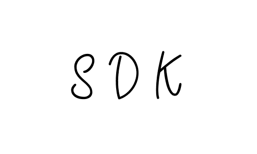 Design your own signature with our free online signature maker. With this signature software, you can create a handwritten (Angelique-Rose-font-FFP) signature for name S D K. S D K signature style 5 images and pictures png