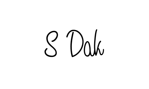 You should practise on your own different ways (Angelique-Rose-font-FFP) to write your name (S Dak) in signature. don't let someone else do it for you. S Dak signature style 5 images and pictures png