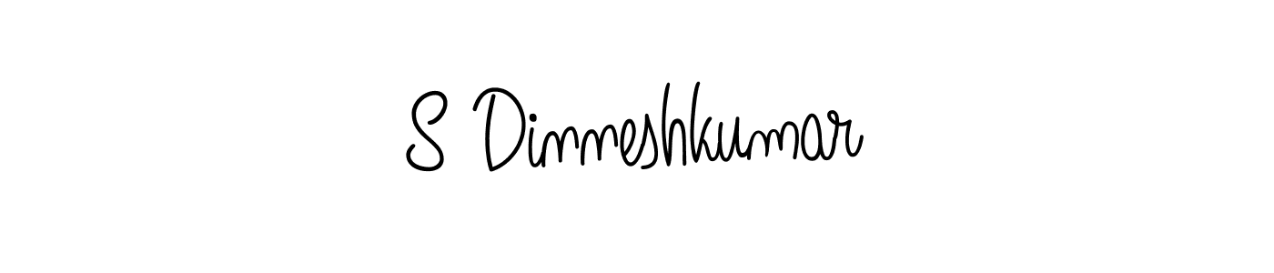 Create a beautiful signature design for name S Dinneshkumar. With this signature (Angelique-Rose-font-FFP) fonts, you can make a handwritten signature for free. S Dinneshkumar signature style 5 images and pictures png