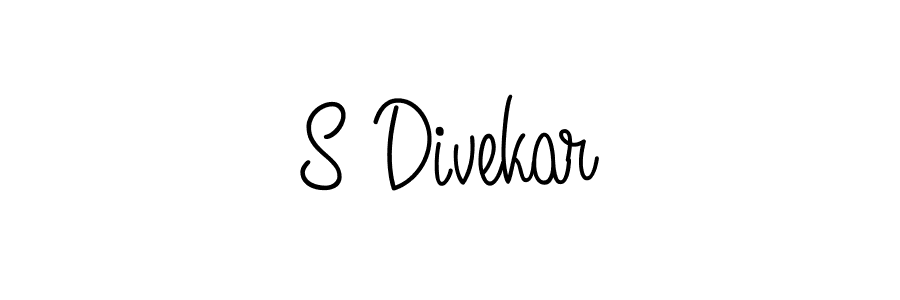 S Divekar stylish signature style. Best Handwritten Sign (Angelique-Rose-font-FFP) for my name. Handwritten Signature Collection Ideas for my name S Divekar. S Divekar signature style 5 images and pictures png
