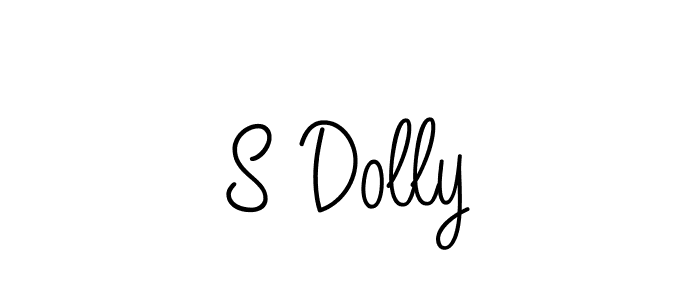 S Dolly stylish signature style. Best Handwritten Sign (Angelique-Rose-font-FFP) for my name. Handwritten Signature Collection Ideas for my name S Dolly. S Dolly signature style 5 images and pictures png