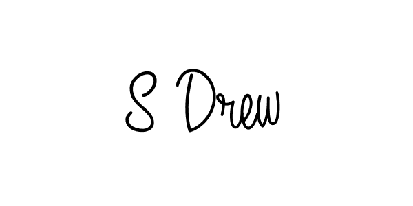 Design your own signature with our free online signature maker. With this signature software, you can create a handwritten (Angelique-Rose-font-FFP) signature for name S Drew. S Drew signature style 5 images and pictures png