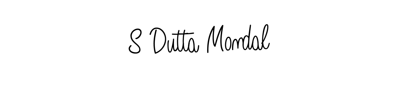 Use a signature maker to create a handwritten signature online. With this signature software, you can design (Angelique-Rose-font-FFP) your own signature for name S Dutta Mondal. S Dutta Mondal signature style 5 images and pictures png