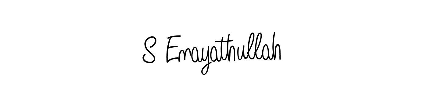 The best way (Angelique-Rose-font-FFP) to make a short signature is to pick only two or three words in your name. The name S Enayathullah include a total of six letters. For converting this name. S Enayathullah signature style 5 images and pictures png