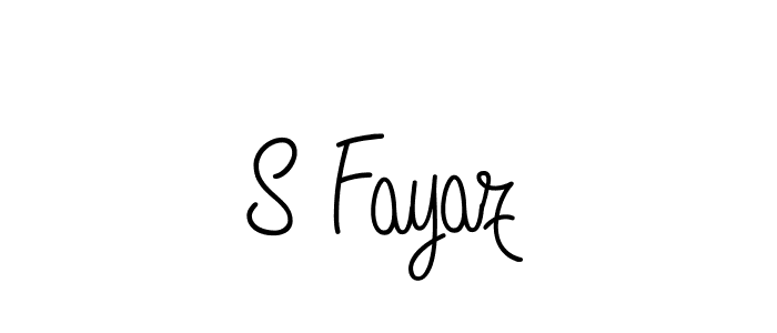 Use a signature maker to create a handwritten signature online. With this signature software, you can design (Angelique-Rose-font-FFP) your own signature for name S Fayaz. S Fayaz signature style 5 images and pictures png