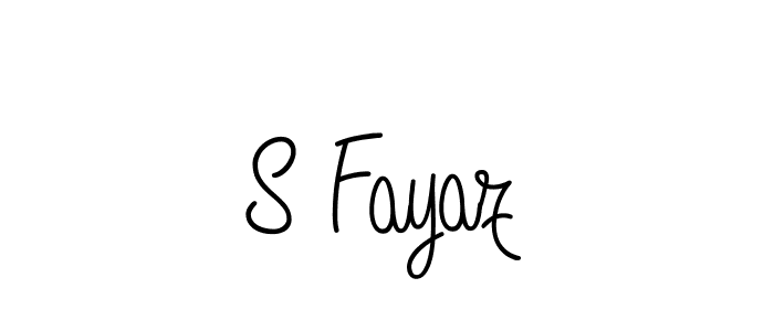 Design your own signature with our free online signature maker. With this signature software, you can create a handwritten (Angelique-Rose-font-FFP) signature for name S Fayaz. S Fayaz signature style 5 images and pictures png