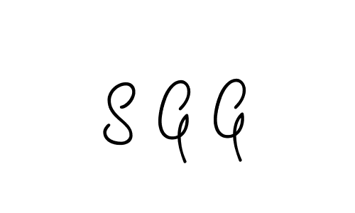 S G G stylish signature style. Best Handwritten Sign (Angelique-Rose-font-FFP) for my name. Handwritten Signature Collection Ideas for my name S G G. S G G signature style 5 images and pictures png