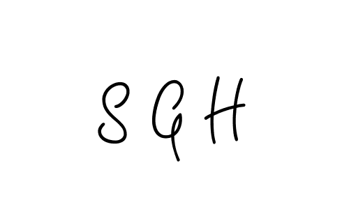 How to make S G H name signature. Use Angelique-Rose-font-FFP style for creating short signs online. This is the latest handwritten sign. S G H signature style 5 images and pictures png