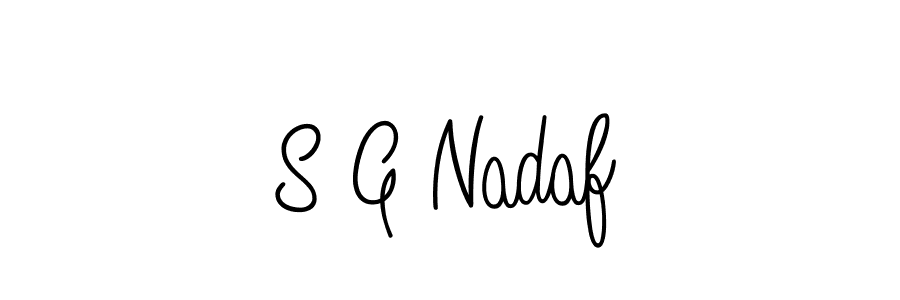 Make a beautiful signature design for name S G Nadaf. Use this online signature maker to create a handwritten signature for free. S G Nadaf signature style 5 images and pictures png