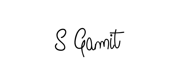 You should practise on your own different ways (Angelique-Rose-font-FFP) to write your name (S Gamit) in signature. don't let someone else do it for you. S Gamit signature style 5 images and pictures png