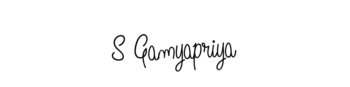 if you are searching for the best signature style for your name S Gamyapriya. so please give up your signature search. here we have designed multiple signature styles  using Angelique-Rose-font-FFP. S Gamyapriya signature style 5 images and pictures png