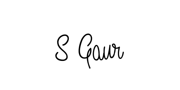 The best way (Angelique-Rose-font-FFP) to make a short signature is to pick only two or three words in your name. The name S Gaur include a total of six letters. For converting this name. S Gaur signature style 5 images and pictures png