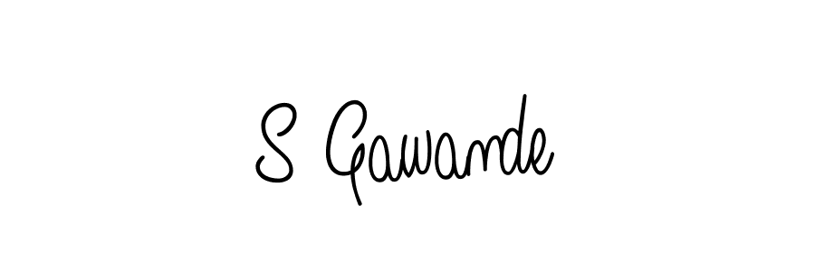 S Gawande stylish signature style. Best Handwritten Sign (Angelique-Rose-font-FFP) for my name. Handwritten Signature Collection Ideas for my name S Gawande. S Gawande signature style 5 images and pictures png