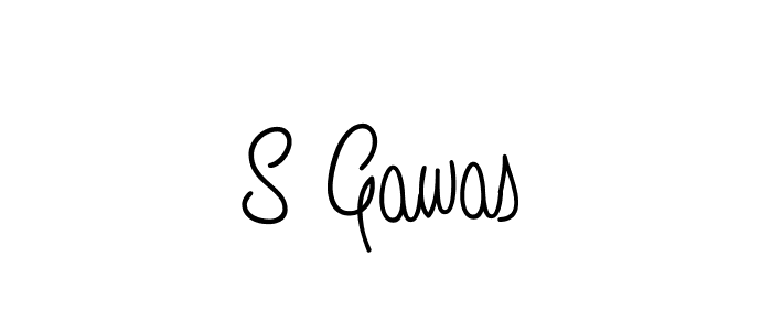 Make a beautiful signature design for name S Gawas. With this signature (Angelique-Rose-font-FFP) style, you can create a handwritten signature for free. S Gawas signature style 5 images and pictures png