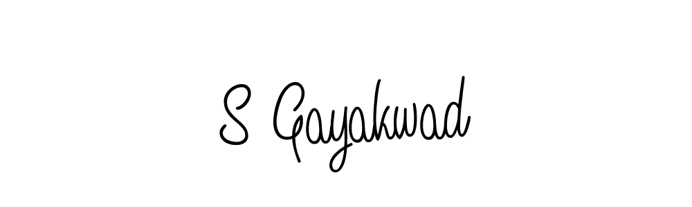 You should practise on your own different ways (Angelique-Rose-font-FFP) to write your name (S Gayakwad) in signature. don't let someone else do it for you. S Gayakwad signature style 5 images and pictures png