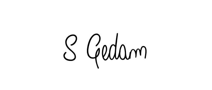 This is the best signature style for the S Gedam name. Also you like these signature font (Angelique-Rose-font-FFP). Mix name signature. S Gedam signature style 5 images and pictures png