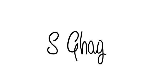 Make a beautiful signature design for name S Ghag. With this signature (Angelique-Rose-font-FFP) style, you can create a handwritten signature for free. S Ghag signature style 5 images and pictures png