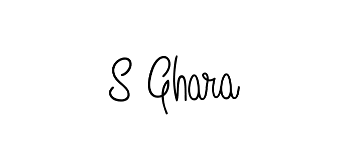 Make a beautiful signature design for name S Ghara. With this signature (Angelique-Rose-font-FFP) style, you can create a handwritten signature for free. S Ghara signature style 5 images and pictures png