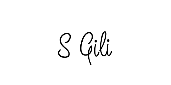 S Gili stylish signature style. Best Handwritten Sign (Angelique-Rose-font-FFP) for my name. Handwritten Signature Collection Ideas for my name S Gili. S Gili signature style 5 images and pictures png
