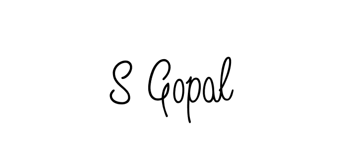 Design your own signature with our free online signature maker. With this signature software, you can create a handwritten (Angelique-Rose-font-FFP) signature for name S Gopal. S Gopal signature style 5 images and pictures png