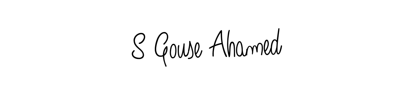 Use a signature maker to create a handwritten signature online. With this signature software, you can design (Angelique-Rose-font-FFP) your own signature for name S Gouse Ahamed. S Gouse Ahamed signature style 5 images and pictures png