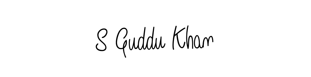 Create a beautiful signature design for name S Guddu Khan. With this signature (Angelique-Rose-font-FFP) fonts, you can make a handwritten signature for free. S Guddu Khan signature style 5 images and pictures png
