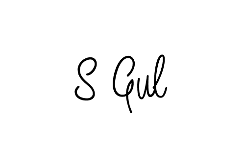 Design your own signature with our free online signature maker. With this signature software, you can create a handwritten (Angelique-Rose-font-FFP) signature for name S Gul. S Gul signature style 5 images and pictures png