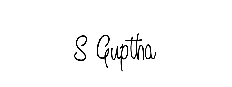 How to Draw S Guptha signature style? Angelique-Rose-font-FFP is a latest design signature styles for name S Guptha. S Guptha signature style 5 images and pictures png