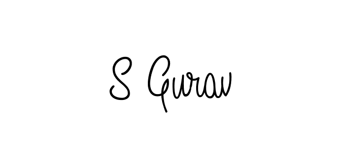 Make a beautiful signature design for name S Gurav. With this signature (Angelique-Rose-font-FFP) style, you can create a handwritten signature for free. S Gurav signature style 5 images and pictures png