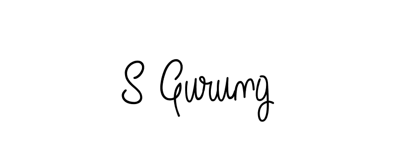 Make a beautiful signature design for name S Gurung. Use this online signature maker to create a handwritten signature for free. S Gurung signature style 5 images and pictures png