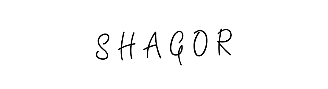 if you are searching for the best signature style for your name S H A G O R. so please give up your signature search. here we have designed multiple signature styles  using Angelique-Rose-font-FFP. S H A G O R signature style 5 images and pictures png