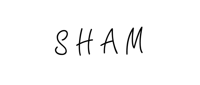 You should practise on your own different ways (Angelique-Rose-font-FFP) to write your name (S H A M) in signature. don't let someone else do it for you. S H A M signature style 5 images and pictures png