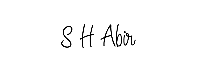 How to make S H Abir name signature. Use Angelique-Rose-font-FFP style for creating short signs online. This is the latest handwritten sign. S H Abir signature style 5 images and pictures png