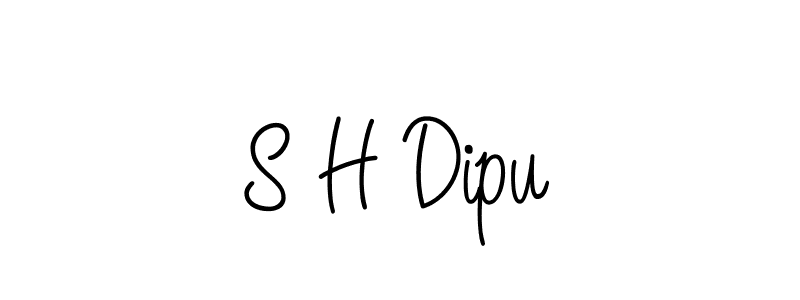 Create a beautiful signature design for name S H Dipu. With this signature (Angelique-Rose-font-FFP) fonts, you can make a handwritten signature for free. S H Dipu signature style 5 images and pictures png