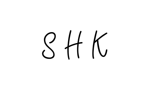 You should practise on your own different ways (Angelique-Rose-font-FFP) to write your name (S H K) in signature. don't let someone else do it for you. S H K signature style 5 images and pictures png