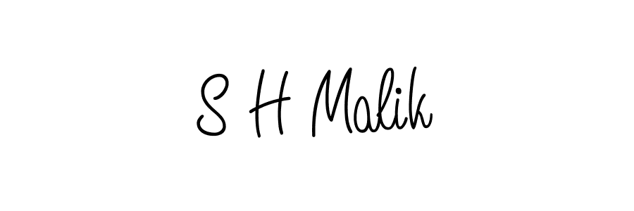 Make a beautiful signature design for name S H Malik. With this signature (Angelique-Rose-font-FFP) style, you can create a handwritten signature for free. S H Malik signature style 5 images and pictures png